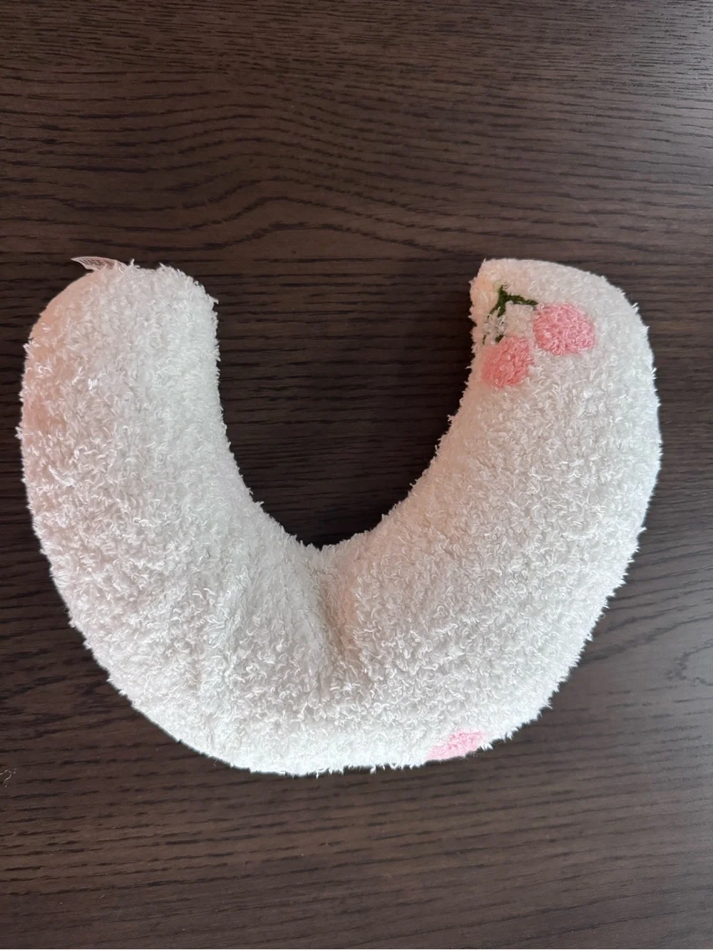 BRAND NEW! Plush White Small Pet Pillow with Pink Cherries